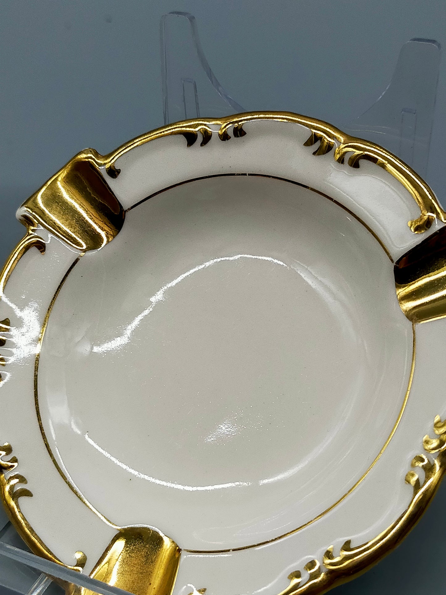 Edles Porzellan-Aschenbecher Set – Bavaria Golddekor (3 Stk.)
