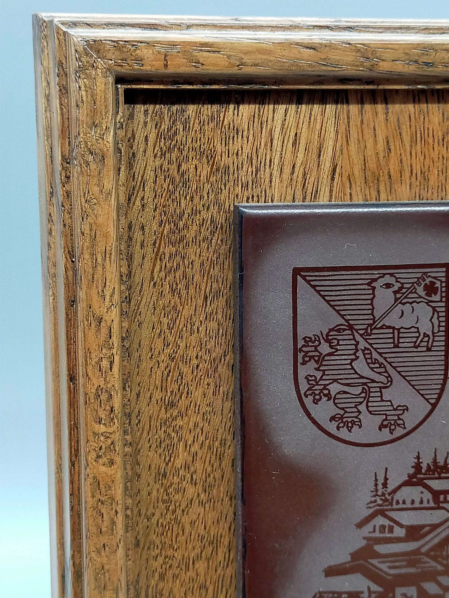 Wandbild Obertilliach Keramikfliese auf Holzrahmen