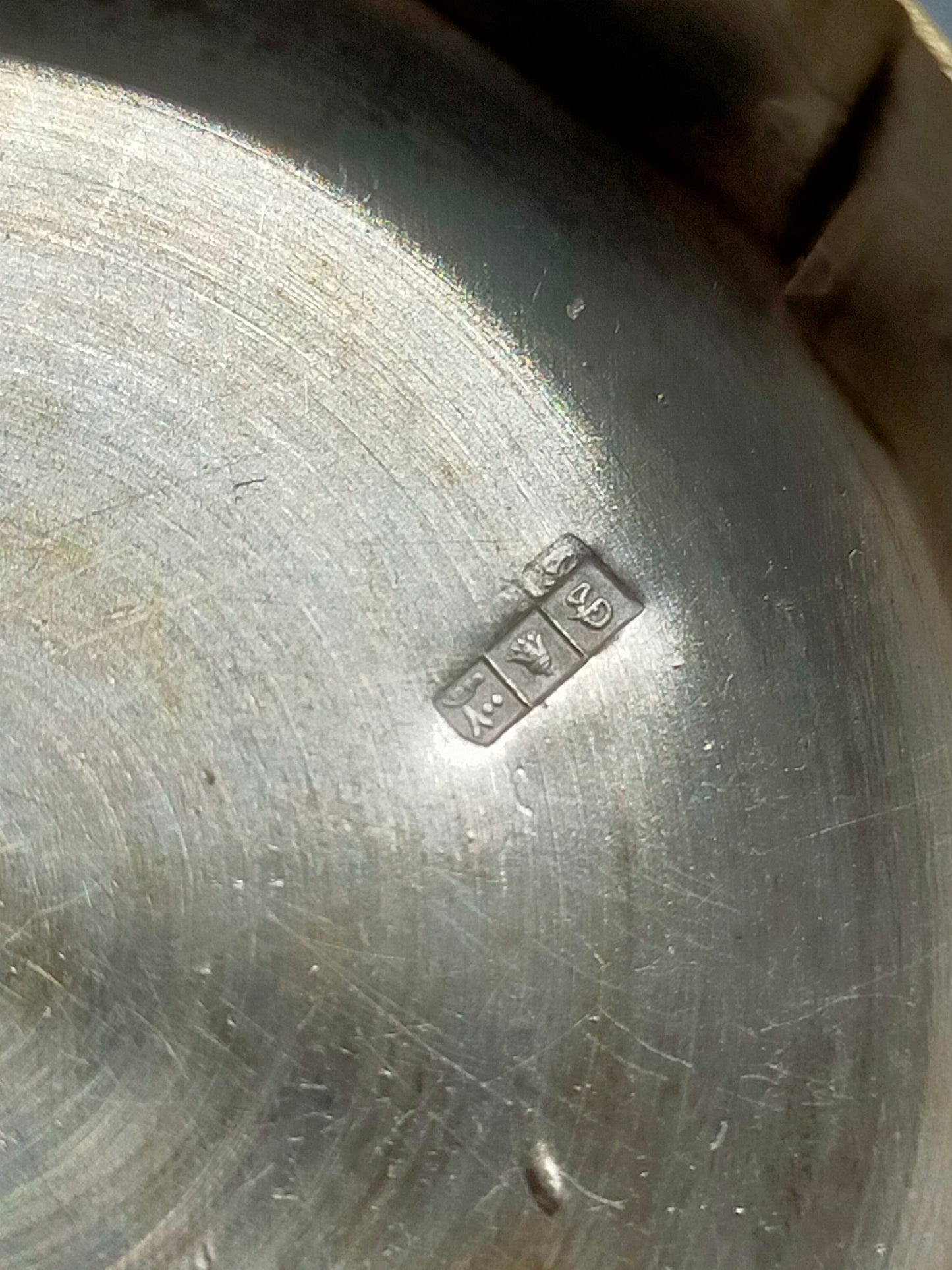 Edle 925 Silber Dose mit Perlmutt Inlay & Emaille – Pillendose