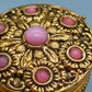 Edle Vintage Silber Pillendose mit Rosa Steinen – Elegante Schatulle