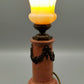 Antike Tischlampe Neoklassizismus Säule mit Glas Schirm