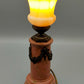 Antike Tischlampe Neoklassizismus Säule mit Glas Schirm