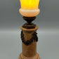 Klassische Säulentischlampe Antik-Stil mit Blütengirlande