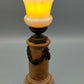Klassische Säulentischlampe Antik-Stil mit Blütengirlande
