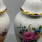 2-tlg. Gerold Porzellan Deckelvasen-Set Handbemalt mit Blumenmuster