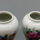 2-tlg. Gerold Porzellan Deckelvasen-Set Handbemalt mit Blumenmuster
