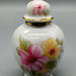 Porzellan Deckeldose T. Limoges Blumenmotiv mit Goldverzierungen