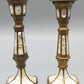 Elegante Messing Kerzenständer mit Perlmutt – 2er Set Tischleuchter