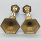 Elegante Messing Kerzenständer mit Perlmutt – 2er Set Tischleuchter