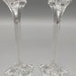 Elegantes Kerzenständer 2er Set Transparentes Kristallglas