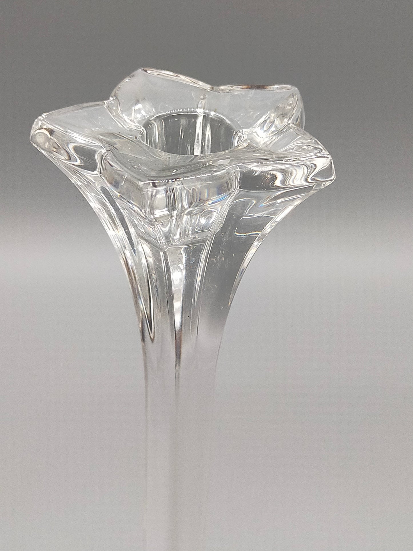 Elegantes Kerzenständer 2er Set Transparentes Kristallglas