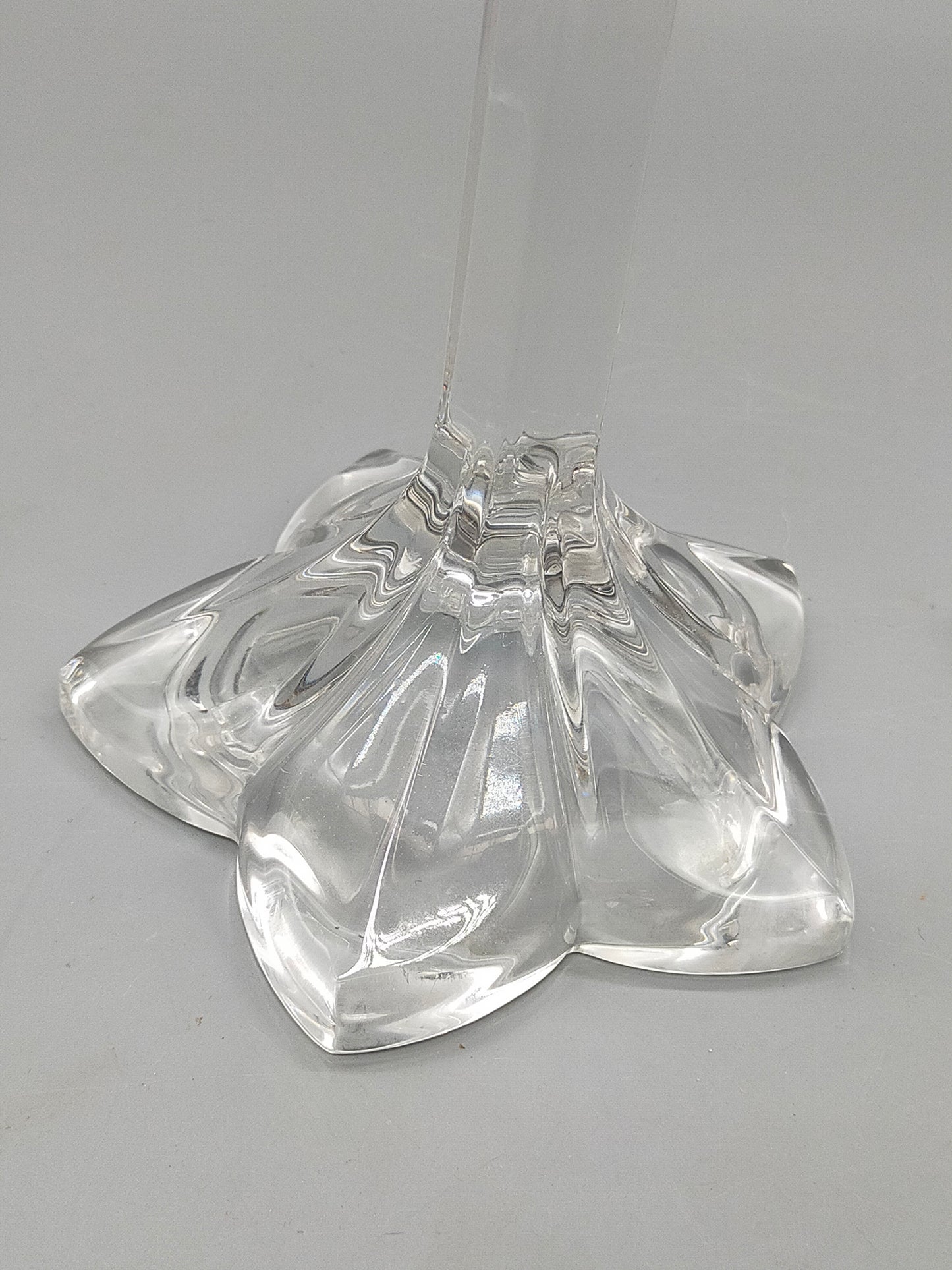 Elegantes Kerzenständer 2er Set Transparentes Kristallglas