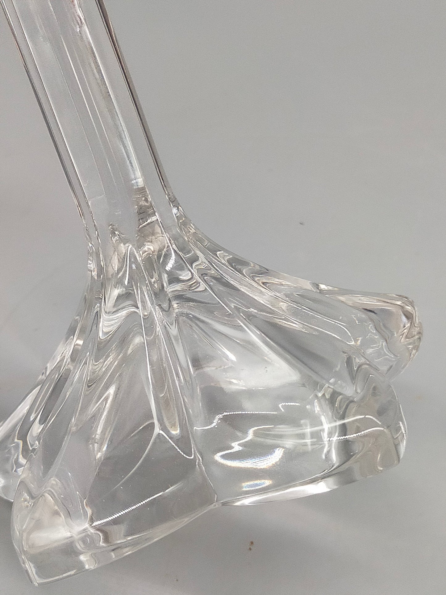 Elegantes Kerzenständer 2er Set Transparentes Kristallglas