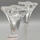 Elegantes Kerzenständer 2er Set Transparentes Kristallglas