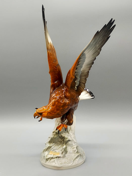 Hutschenreuther Porzellanfigur Adler – Imposante Kunstabteilung Skulptur