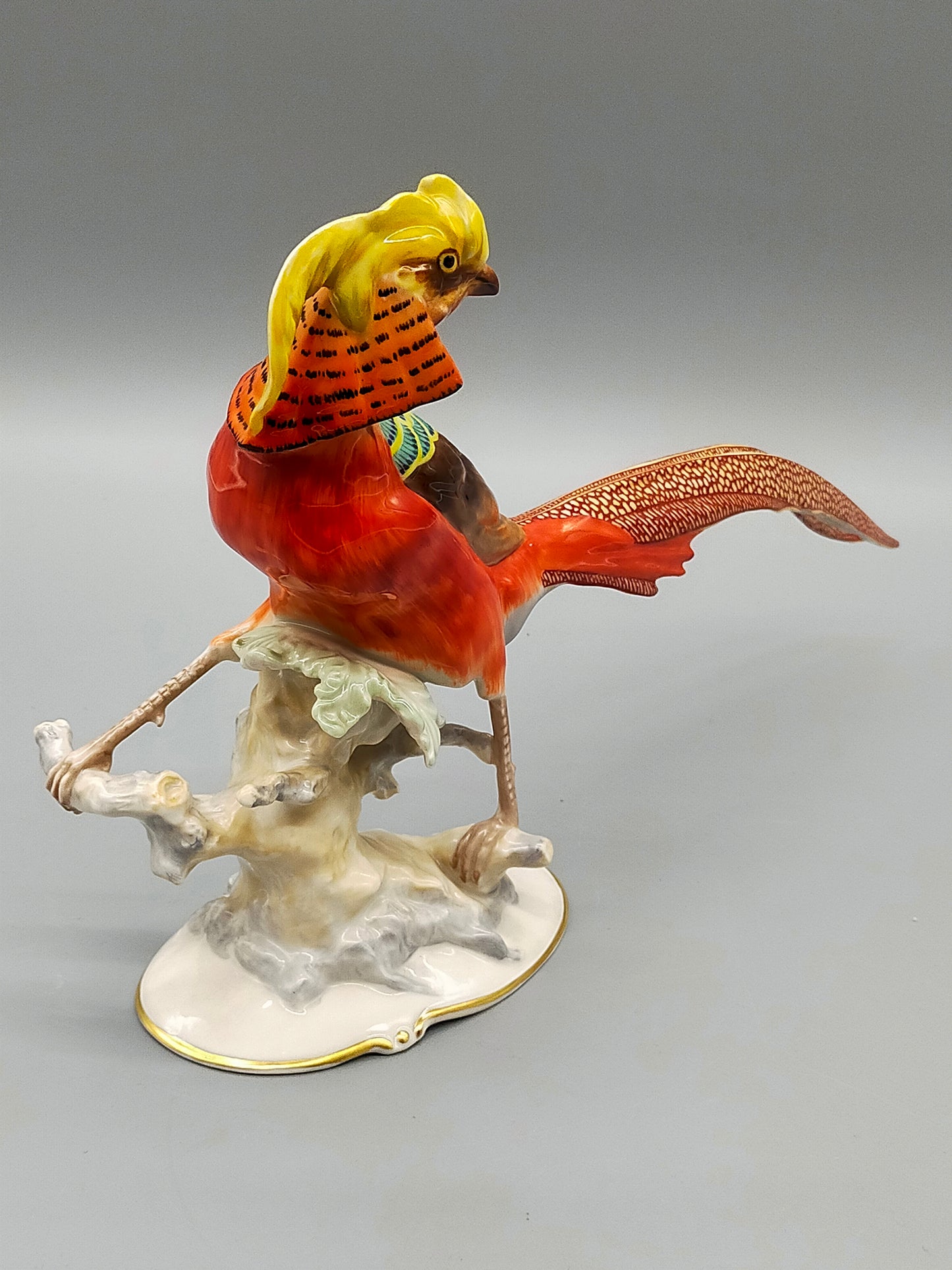 Exquisite Hutschenreuther Porzellanfigur Goldfasan