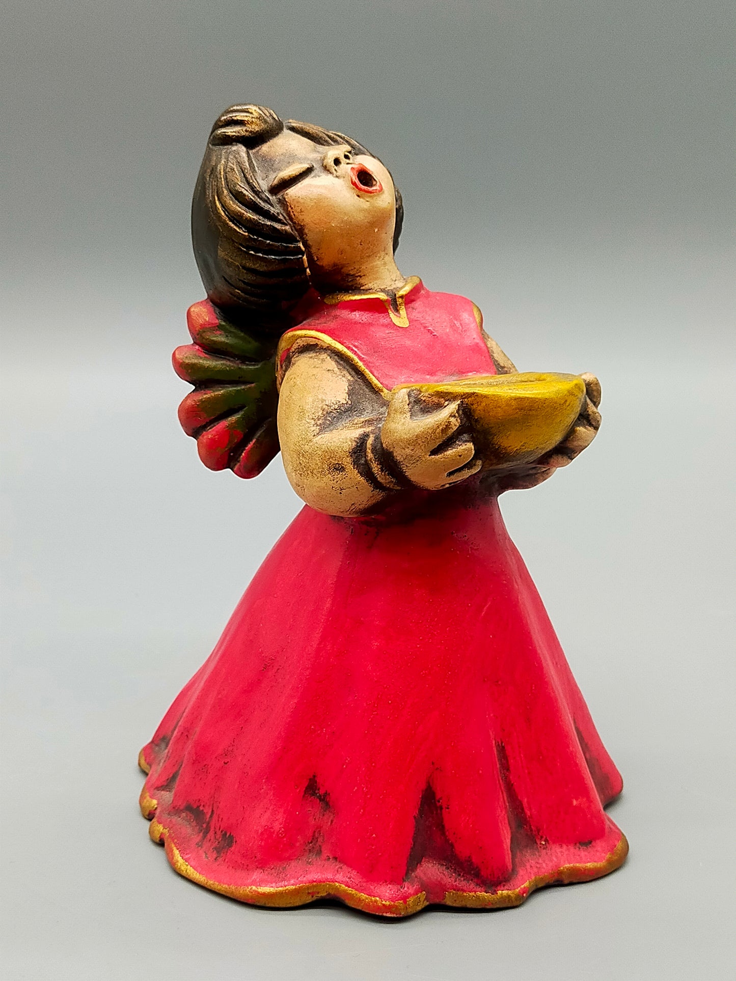 Original Thun Bozner Engel Rot – Handbemalte Keramik Figur