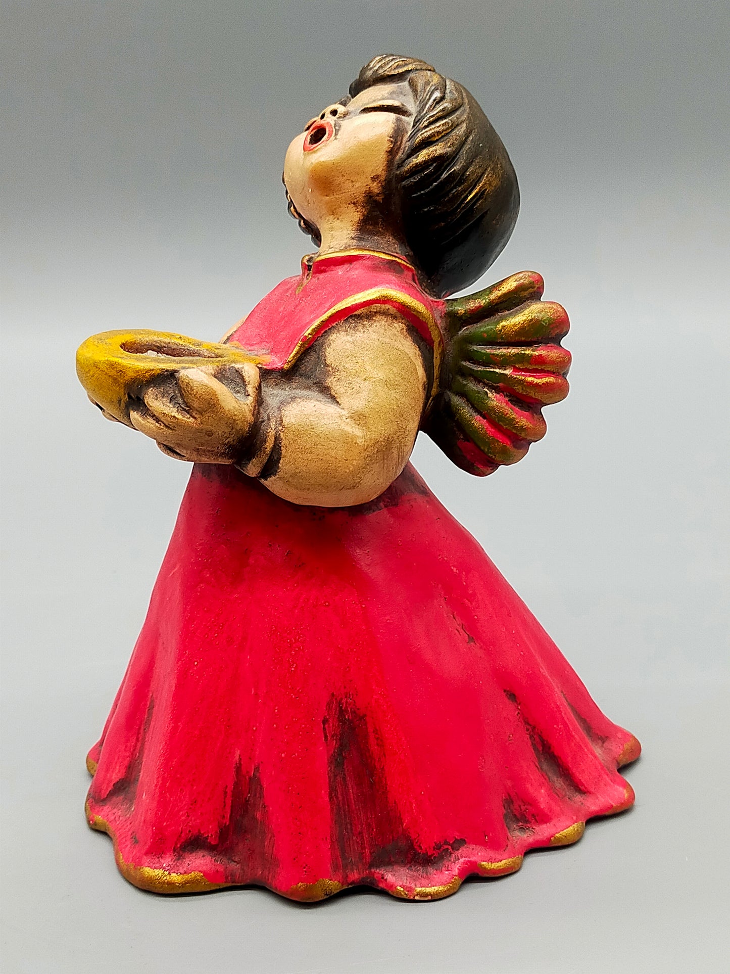 Original Thun Bozner Engel Rot – Handbemalte Keramik Figur