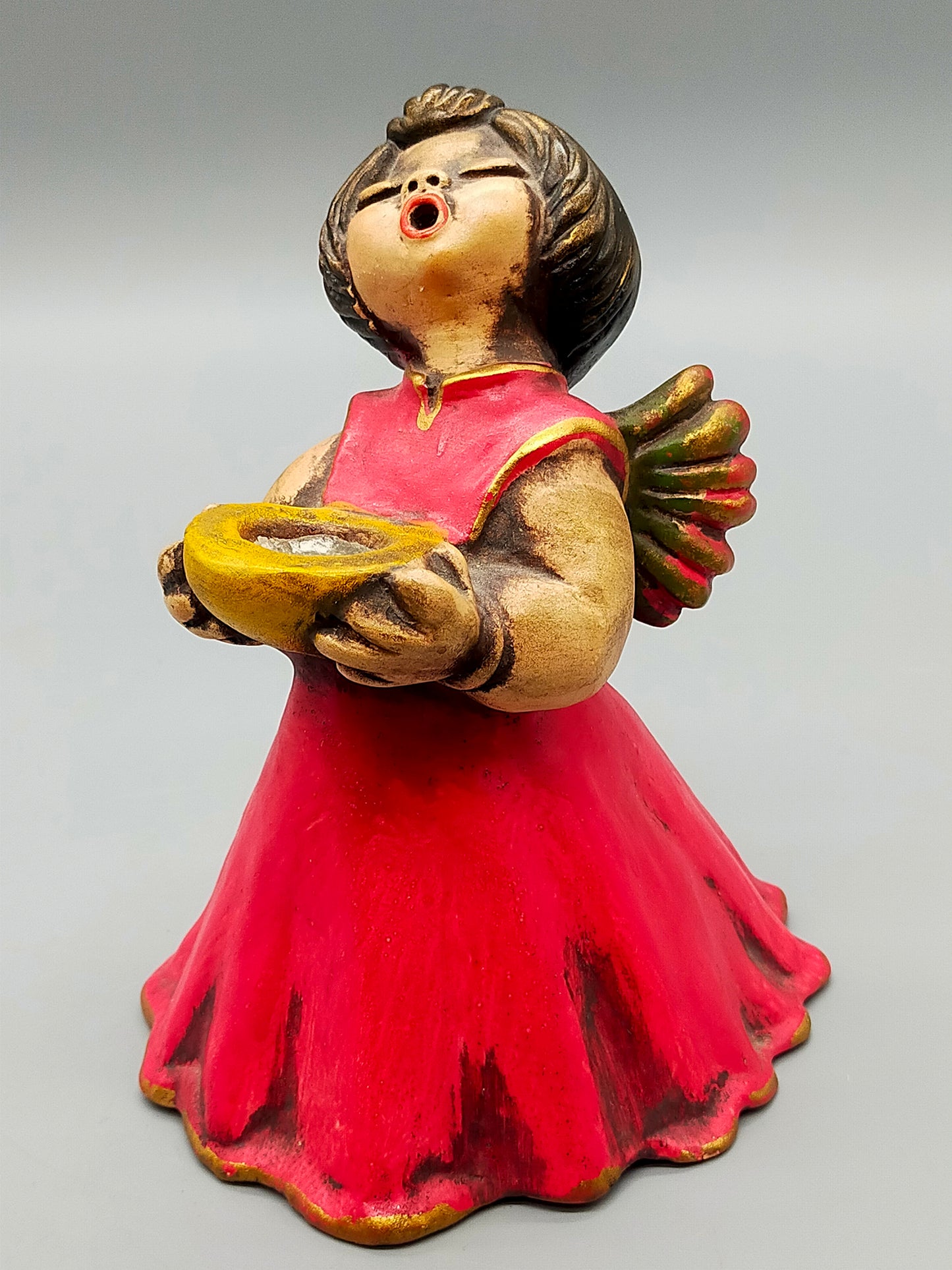 Original Thun Bozner Engel Rot – Handbemalte Keramik Figur