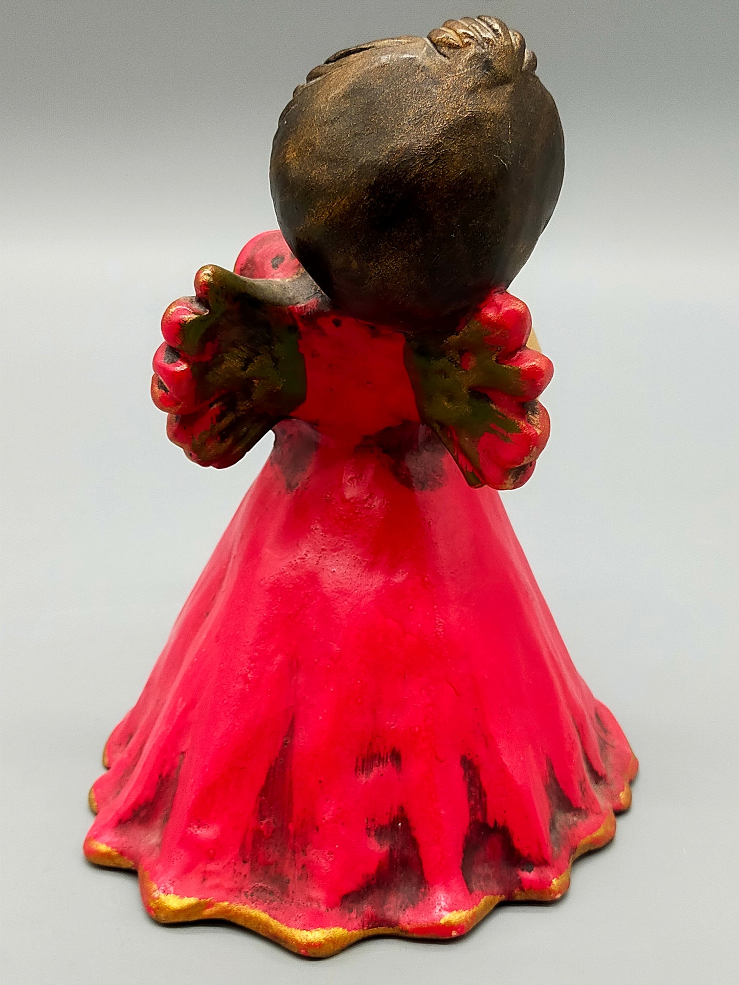 Original Thun Bozner Engel Rot – Handbemalte Keramik Figur