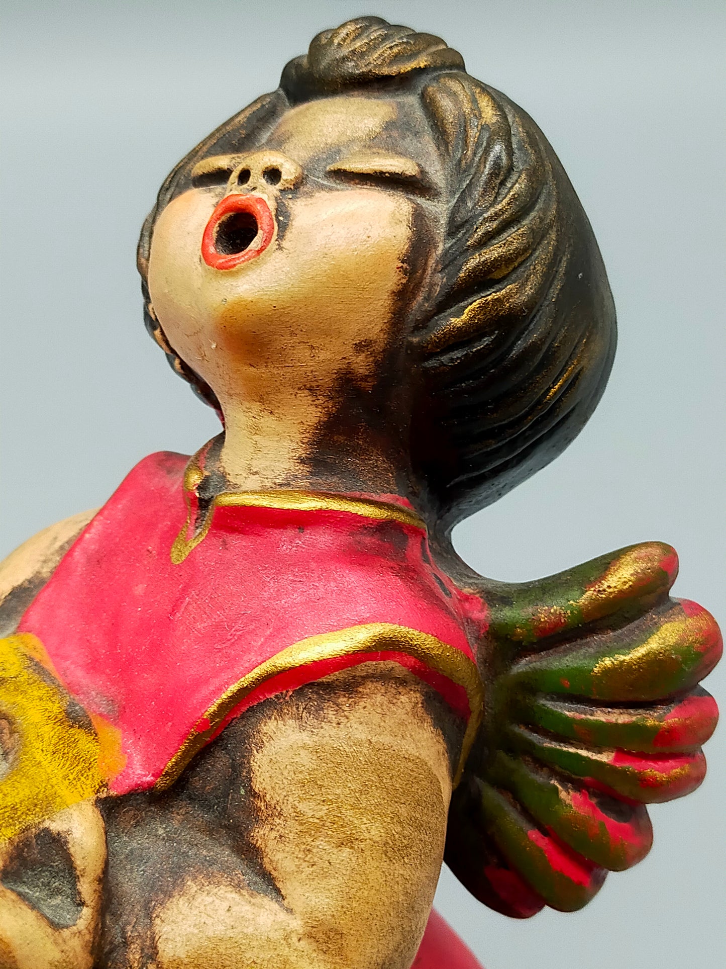 Original Thun Bozner Engel Rot – Handbemalte Keramik Figur