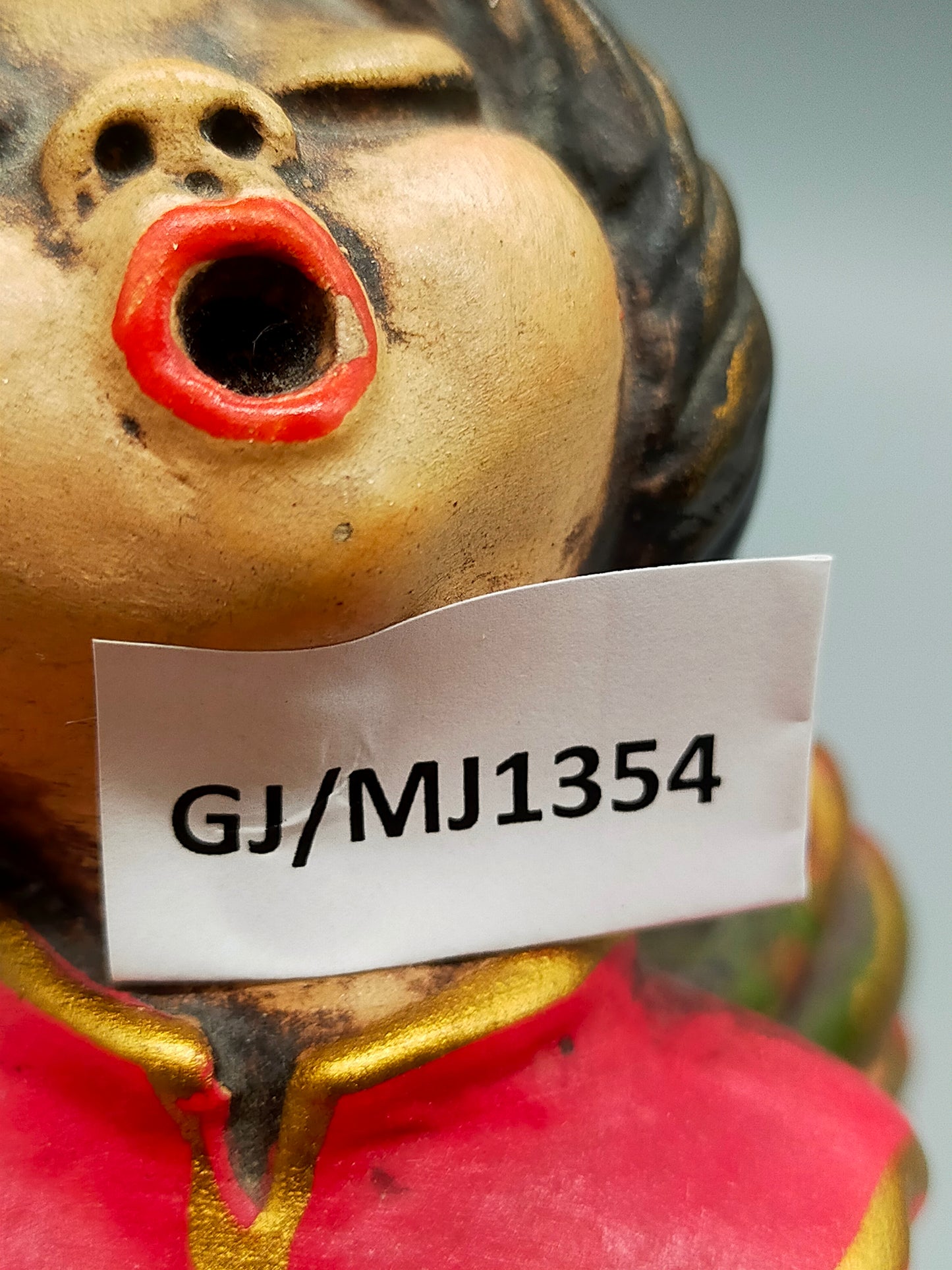 Original Thun Bozner Engel Rot – Handbemalte Keramik Figur