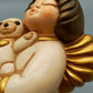 Original Thun Bozner Engel Figur mit Teddybär – Keramik
