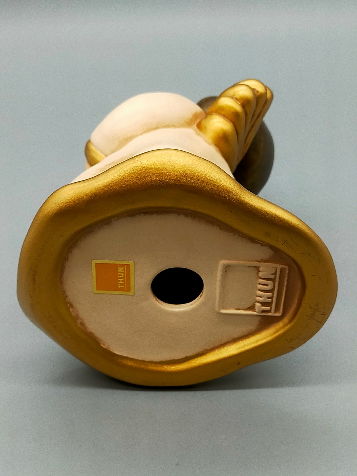 Original Thun Bozner Engel Figur mit Teddybär – Keramik