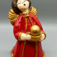 Original Bozener Engel XL THUN Keramikfigur Engel Rot Gold mit Kerze