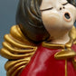 Original Bozener Engel XL THUN Keramikfigur Engel Rot Gold mit Kerze