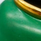Elegante grüne Keramik Vase mit Goldrand – Stilvolle Tischdekoration