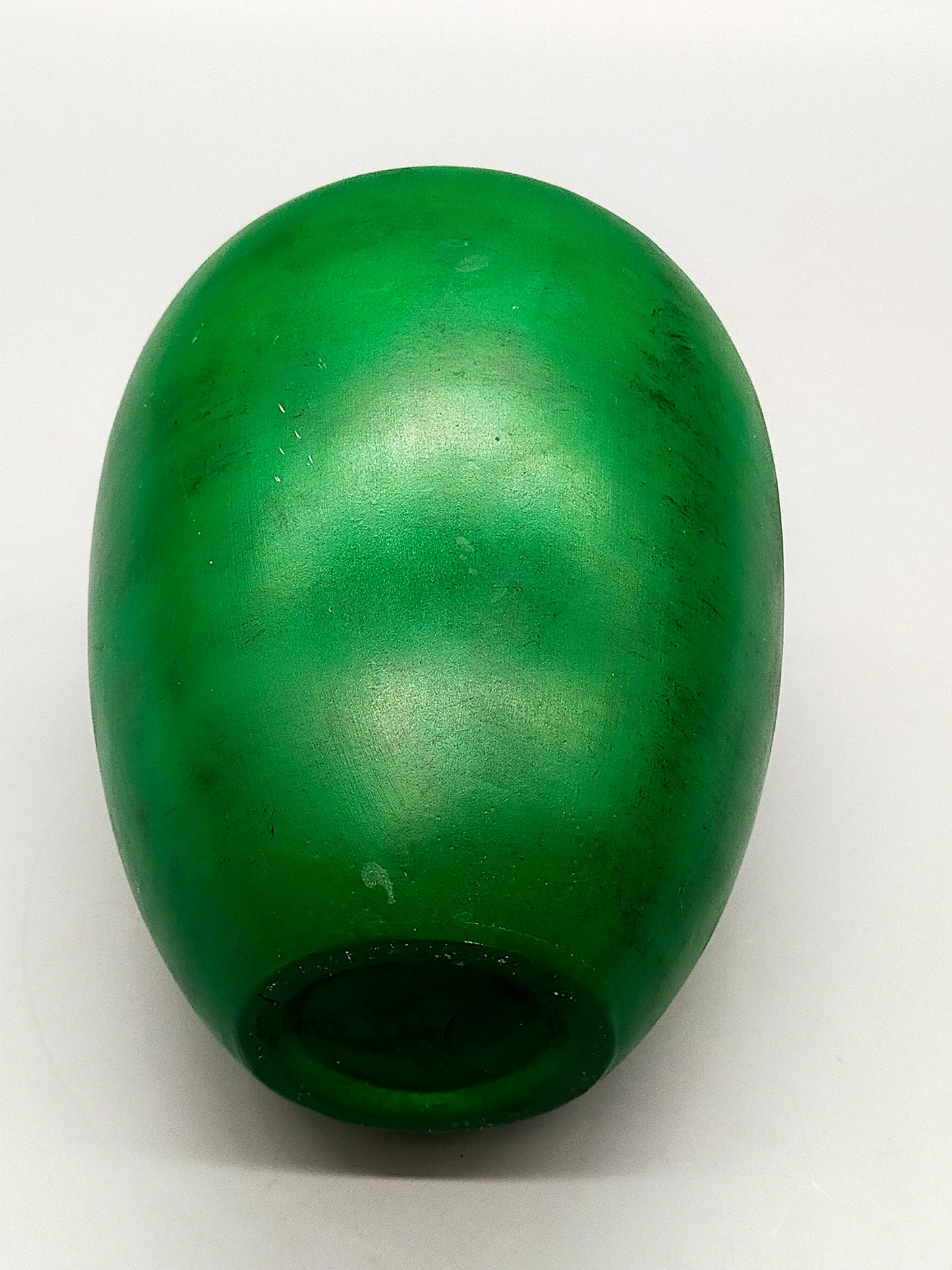 Elegante grüne Keramik Vase mit Goldrand – Stilvolle Tischdekoration