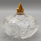 Elegante Kristall Bonbonniere mit Goldknauf – Edle Glasdose