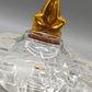 Elegante Kristall Bonbonniere mit Goldknauf – Edle Glasdose