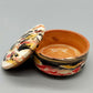 Dekorative Keramik Dose mit Deckel – Marmoriertes Raku-Design