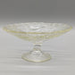 Elegante Fußschale aus Pressglas – Obstschale auf Fuß mit Relief