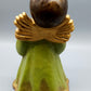 Original Bozner Engel THUN – Große Engel Figur in Grün mit Kerzenhalter