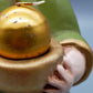 Original Bozner Engel THUN – Große Engel Figur in Grün mit Kerzenhalter