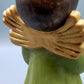 Original Bozner Engel THUN – Große Engel Figur in Grün mit Kerzenhalter