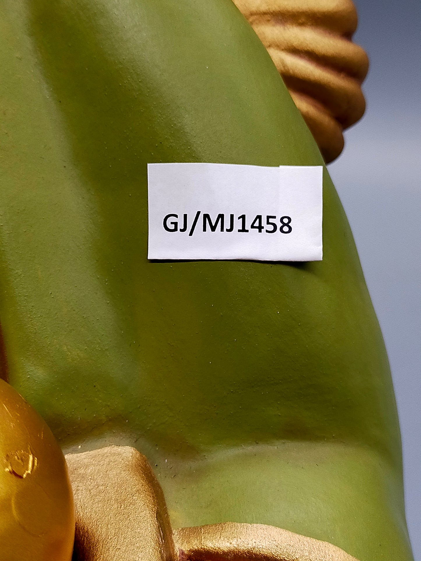 Original Bozner Engel THUN – Große Engel Figur in Grün mit Kerzenhalter