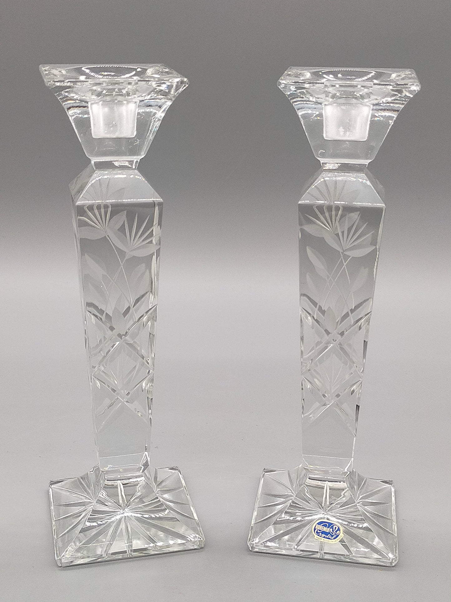 Bohemia Crystal Kerzenständer Set – Bleikristall Kerzenhalter 26 cm