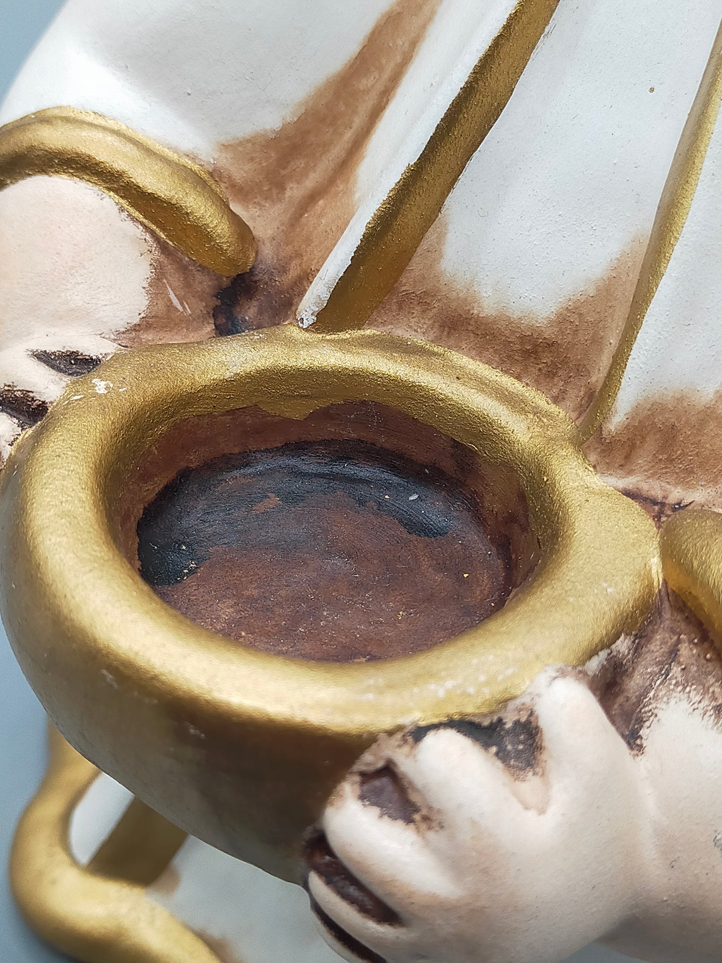 Original Thun Bozen Engel mit Kerze – Große Keramik Figur