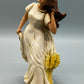 Elegante Frauenfigur mit Weizen garbe – Stilvolle Keramik Statuette