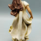 Elegante Frauenfigur mit Weizen garbe – Stilvolle Keramik Statuette