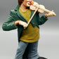 Dekorative Clown Figur mit Violine – Kunstharz Skulptur