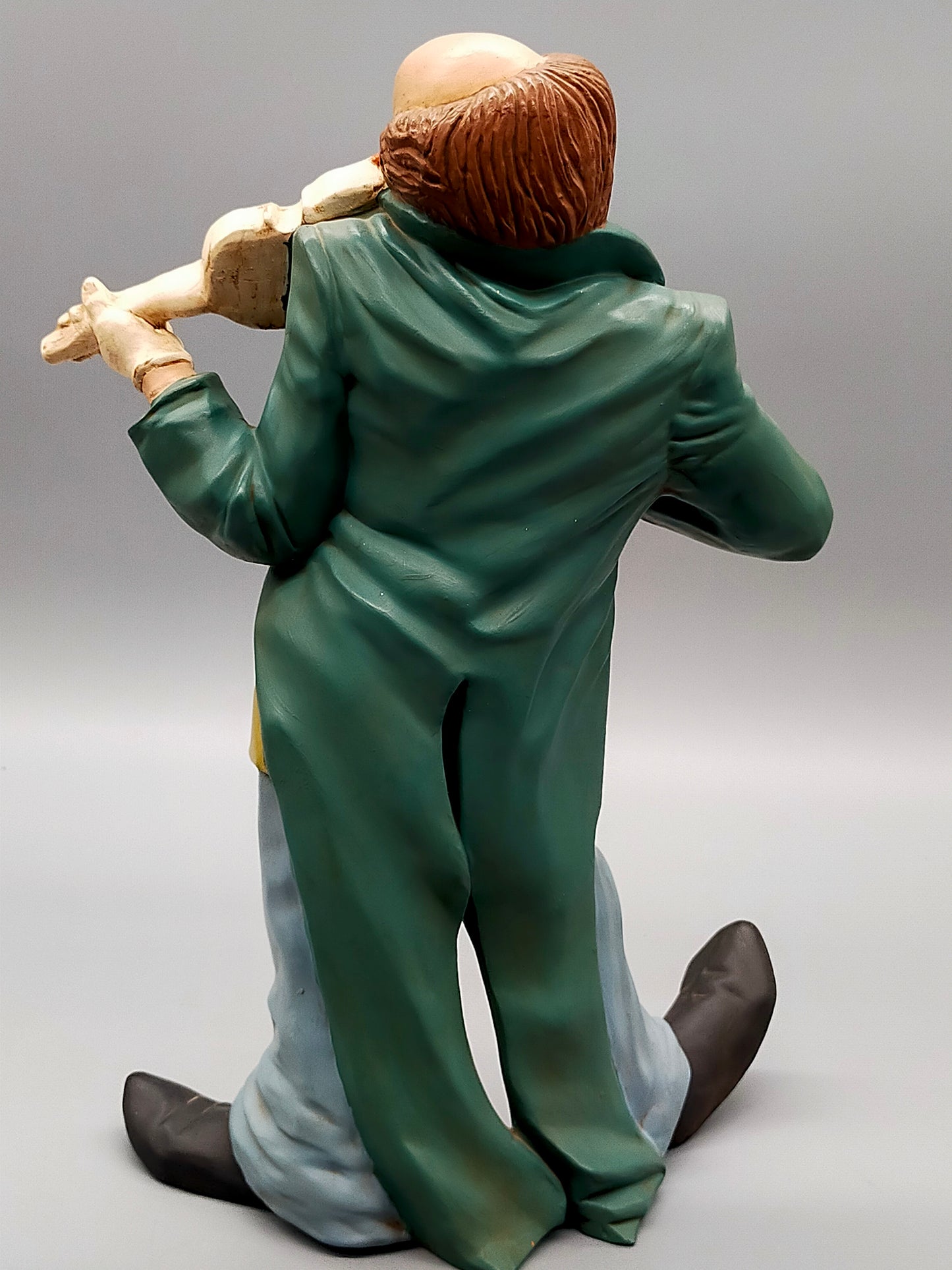 Dekorative Clown Figur mit Violine – Kunstharz Skulptur