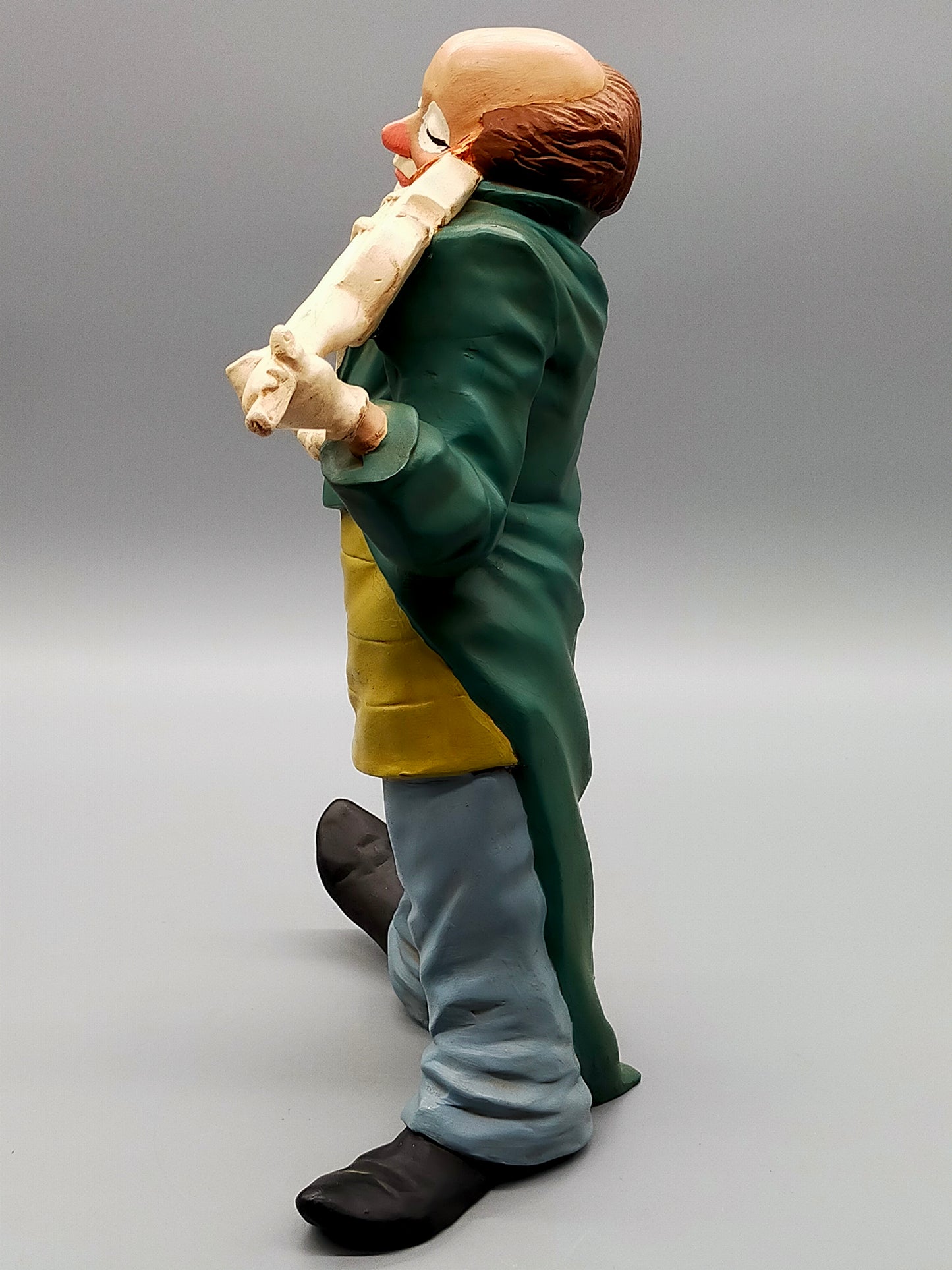 Dekorative Clown Figur mit Violine – Kunstharz Skulptur