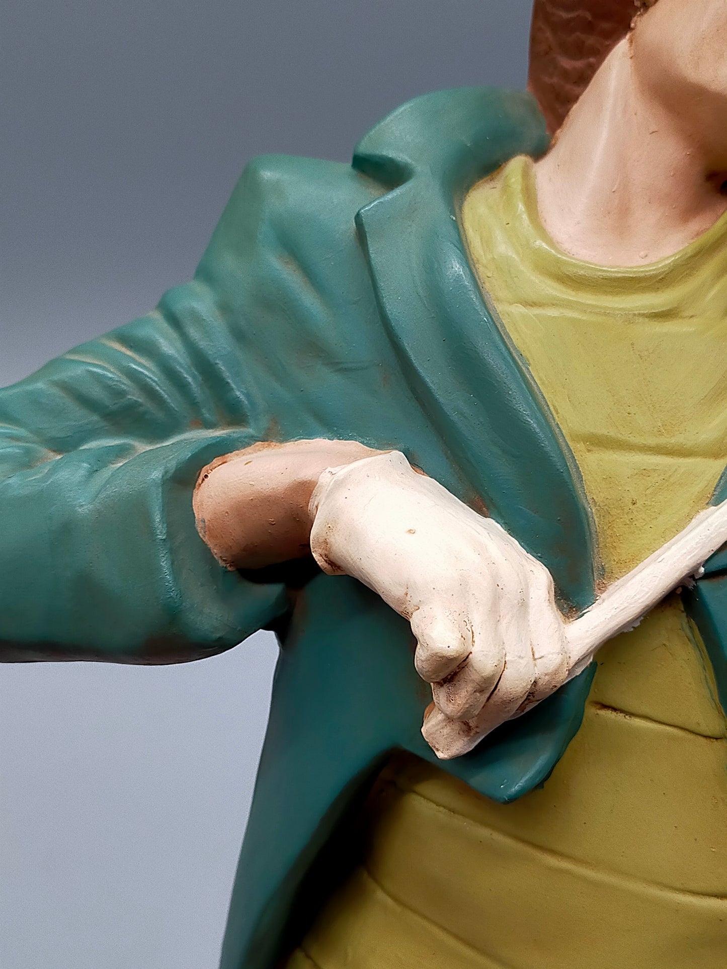Dekorative Clown Figur mit Violine – Kunstharz Skulptur