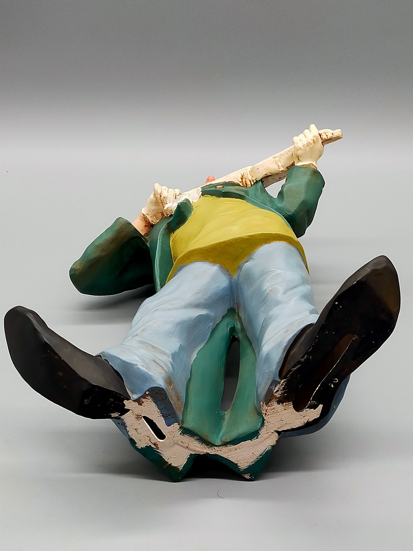 Dekorative Clown Figur mit Violine – Kunstharz Skulptur