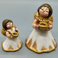 Original Thun Bozner Engel 2er Set – Keramik Figuren Weiß Gold